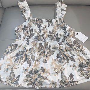 Coco + Jaimeson sleeveless  smocked top